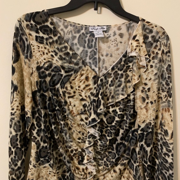 KAYLE HOPE Leopard Print Top, size Medium - Picture 5 of 12